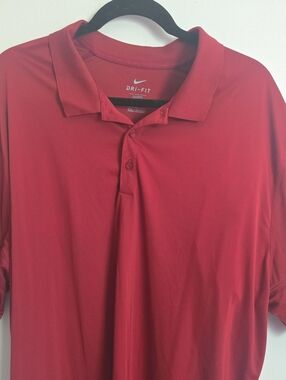 Nike Men's 3X Tall Red Dri-FIT Polo Shirt